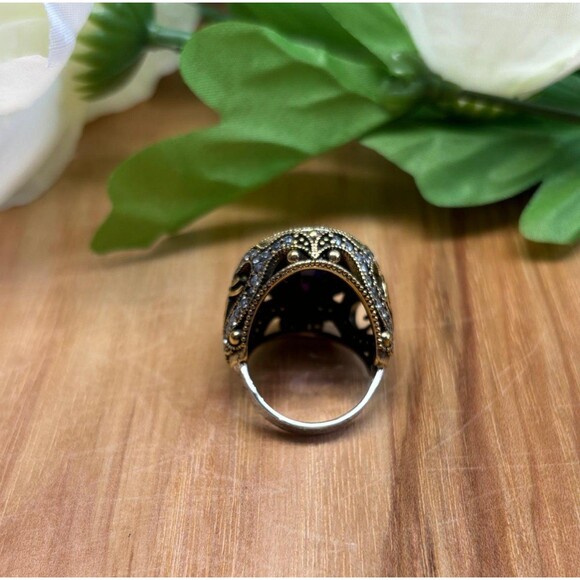 925 Sterling Silver Turkish Vintage Ring Jewelry for Women,NEW,Antique,Handmade - Picture 3 of 6